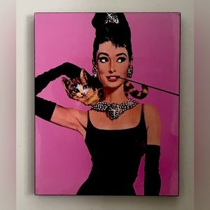 15x19 painted wooden box art - Breakfast at Tiffany’s (Holly Golightly)